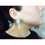 Blue Marquise Crystal Stone Statement Earrings
